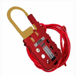 De Electric ABS Multipurpose Cable lockout Device Red/Yellow (With Cable)