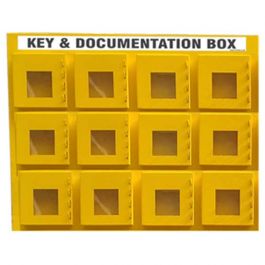 Process Lock Key Box Signage Lockout Key & Documentation Box (12 Box with 4 Hooks)