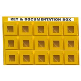 Process Lock Key Box Signage Lockout Key & Documentation Box (15 Box with 1 Hook)