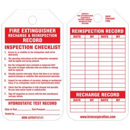 Krm Loto - Fire Extinguisher Tag (set Of 10 Pcs)