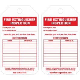 Krm Loto - Fire Extinguisher Tag (set Of 10 Pcs)