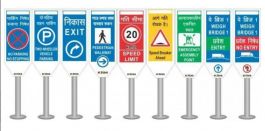Refelective Sign Post Modular Post Reflective Signs (Single Side Printed)