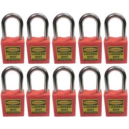 OSHA Safety Lock Tag Padlock - Metal Shackle with Differ Key and Master ...