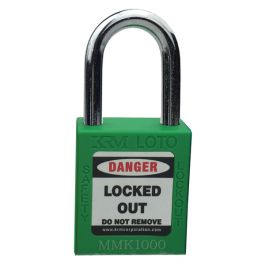 Pack of 6. Safety Isolation Lockout Metal Shackle Reflective Padlock 