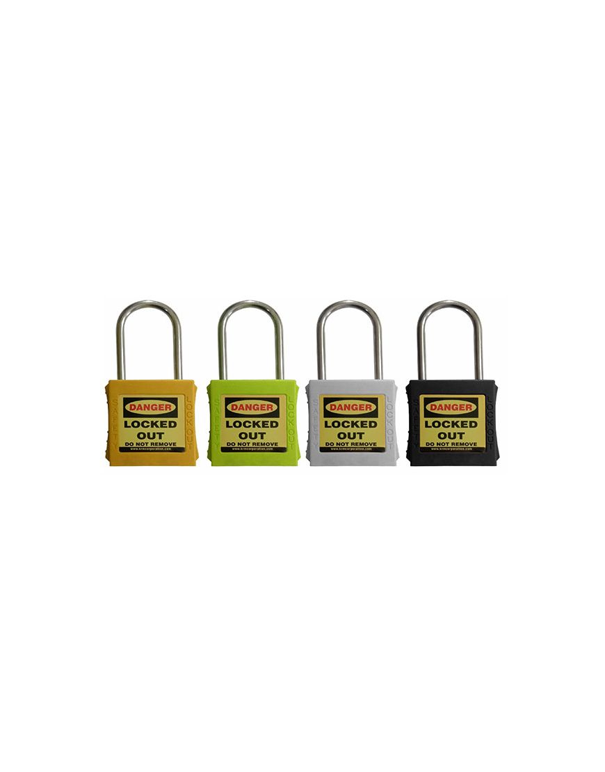 Thin shop shackle padlock