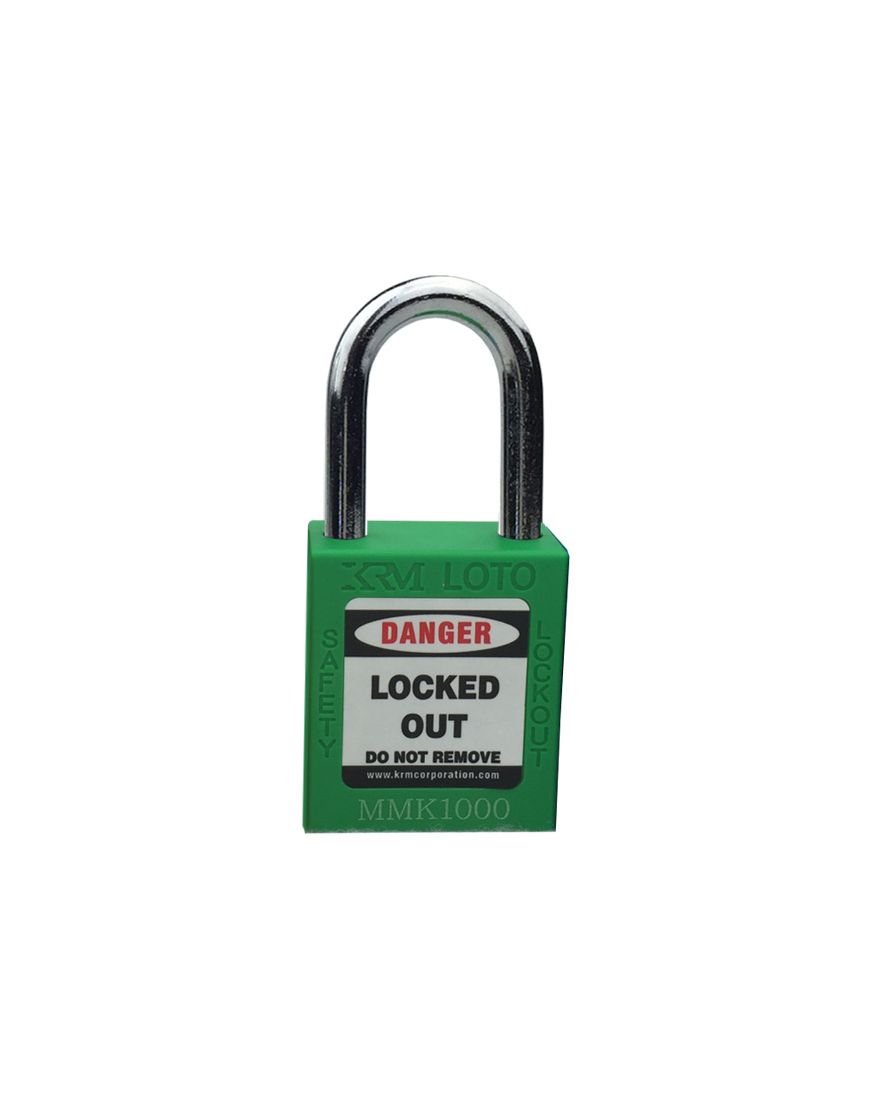 Tagout 1.5" Steel Shackle Green 1 Safety Padlock 162605 w/ 2 Keys LOTO Lockout 
