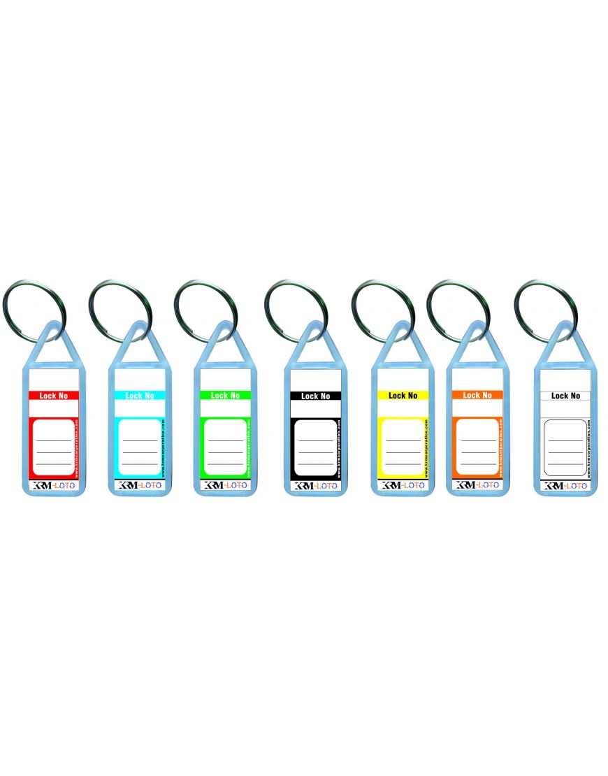 40-Pack: Uniclife Tough Plastic Key Tags with Split Ring Label Window