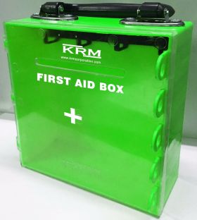 KRM FIRST AID KIT BOX (ABS + POLYCARBONATE) - GREEN