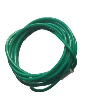 Insulated Metal Cable in SS Finish 4mm Green (Single Loop, 2 Meters)