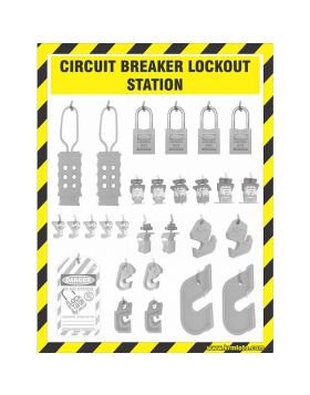 KRM LOTO – CIRCUIT BREAKER LOCKOUT SHADOW CENTER STATION WITH MATERIAL
