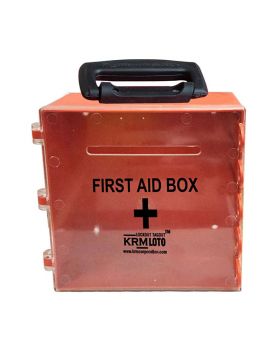 KRM FIRST AID KIT BOX (ABS + POLYCARBONATE) - RED