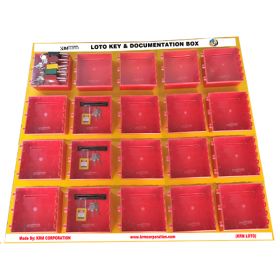 KRM LOTO  – 20 Boxes Di-Electric Multipurpose (ABS + Polycarbonate) LOTO Box for Group Key Documentation