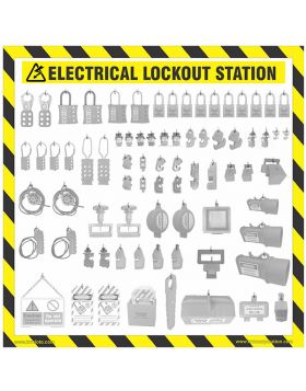 KRM LOTO -  ELECTRICAL LOCKOUT SHADOW CENTER STATION WITH MATERIAL