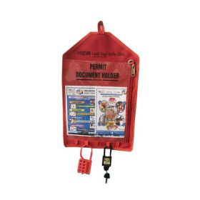 KRM LOTO - LOCKOUT PERMIT DOCUMENT HOLDER RED WITHOUT MATERIAL-KRM-K-FPTH-RT