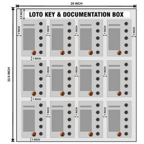 KRM LOTO – 5 LOCK WITH 12 GROUP LOCKOUT BOX CABINET