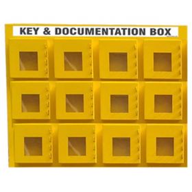 KRM LOTO - 12 BOX WITH 4 LOCKING HOOKS LOCKOUT KEY & DOCUMENTATION BOX
