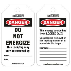 25pcs DANGER - DO NOT ENERGIZE TAG TAG 