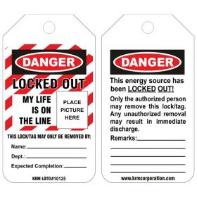 25pcs DANGER - LOCKED OUT TAG
