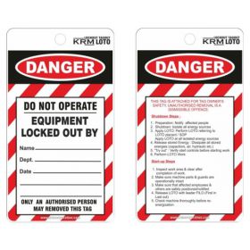  25pcs KRM LOTO DANGER - DO NOT OPERATE TAG