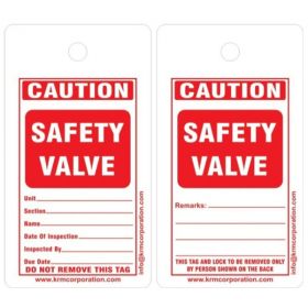 25pcs - CAUTION SAFETY VALVE TAG