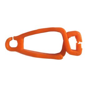 LOCK TAG CLIP LOCKOUT TAGOUT HOLDER - STRAIGHT WITHOUT MATERIAL ORANGE (SET OF 25) 