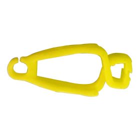 LOCK TAG CLIP LOCKOUT TAGOUT HOLDER - STRAIGHT WITHOUT MATERIAL YELLOW (Set of 25)