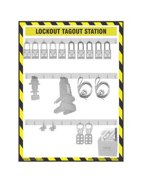 KRM LOTO - LOCKOUT TAGOUT SHADOW CENTER STATION WITH MATERIAL