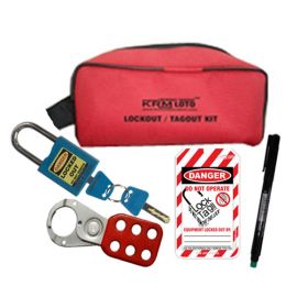 KRM LOTO – OSHA LOCKOUT TAGOUT POUCH KIT RED -2124