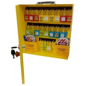 KRM LOTO – OSHA LOCKABLE LOCKOUT TAGOUT STATION WITH MATERIAL