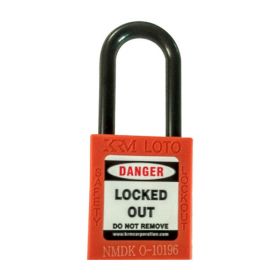 OSHA Safety Lock Tag Padlock - Nylon Shackle with Alike Key
