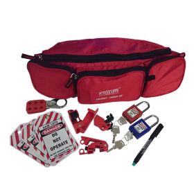 KRM LOTO – PERSONAL LOCKOUT TAGOUT POUCH KIT – RED