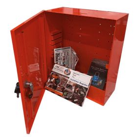 KRM LOTO - LOCKOUT TAGOUT COVERED STATION - RED - WITHOUT MATERIAL 