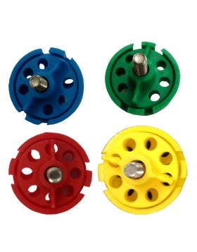 4pcs Round Multipurpose Cable Lockout with 6 Holes in 4 Colors(without cable)