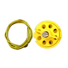 Round Multipurpose Cable Lockout 6H Yellow (with 2mtr. cable Without Loop)
