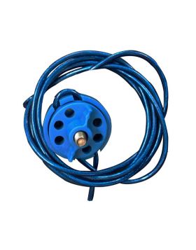 Round Multipurpose Cable Lockout 6H Blue(with 2mtr. cable Without Loop)