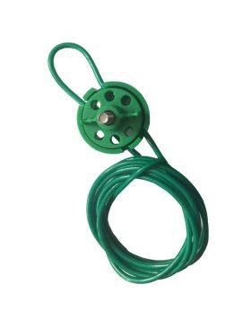 Round Multipurpose Cable Lockout 6H Green (with 2mtr. cable  & Without Loop)