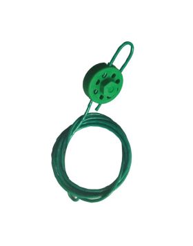 KRM LOTO - ROUND MULTIPURPOSE CABLE LOCKOUT 6H GREEN (WITH 2MTR. CABLE  & WITHOUT LOOP)