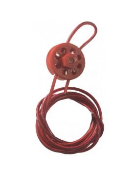 KRM LOTO - ROUND MULTIPURPOSE CABLE LOCKOUT 8H RED(WITH 2MTR. CABLE & WITHOUT LOOP)