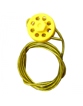 KRM LOTO - ROUND MULTIPURPOSE CABLE LOCKOUT 8H YELLOW (WITH 2MTR. CABLE & WITHOUT LOOP)