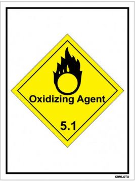 Self Adhesive Labels - Oxidizing Agent (Set of 10 pcs)