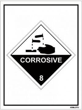 Self Adhesive Labels - Corrosive (Set of 10 pcs)