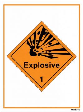 Self Adhesive Labels - Explosive (Set of 10 pcs)