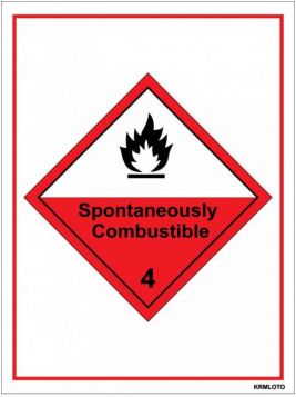 Self Adhesive Labels - Spontaneously Combustible (Set of 10 pcs)