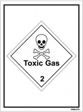Self Adhesive Labels - Toxic Gas (Set of 10 pcs)