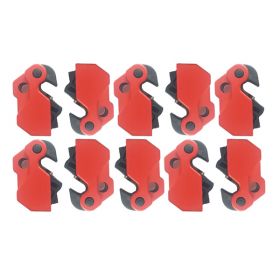 10pcs KRM LOTO – UNIVERSAL MINI CIRCUIT BREAKER LOCKOUT COMBINATION OF RED & BLACK 