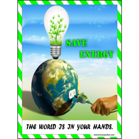 5pcs KRM LOTO - SAVE ENERGY  SAFETY POSTER (ACP SHEET) 4ft X 3ft 