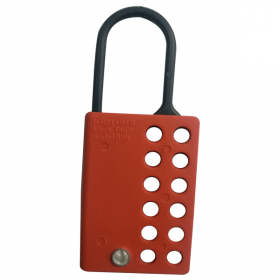 10pcs KRM LOTO DI ELECTRIC LOCKOUT HASP WITH 12 HOLES-RED