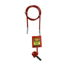 CABLE SAFETY PADLOCK INSULATED STEEL SHACKLE 600MM LENGTH