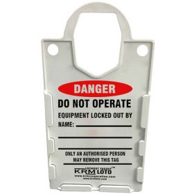 10pcs KRM LOTO – LARGE DISPLAY  TAG HOLDER - DO NOT OPERATE