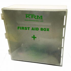 KRM FIRST AID KIT BOX (ABS + POLYCARBONATE) - WHITE